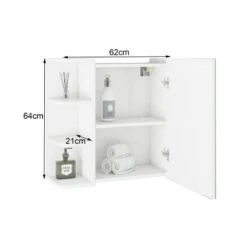 Armoire De Toilette 62x64x21 Cm Blanc -Le Coin Bain Parfait Boutique 86422a2fed0a4da8b9cf8eced2a2b159