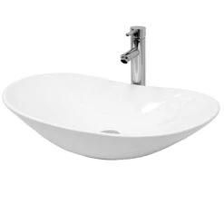 Vasque Forme Ovale 640x365x130mm, Blanc