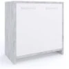 Meuble Sous-lavabo Kiko Béton/blanc