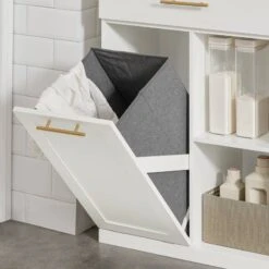 Armoire à Linge BZR66-W -Le Coin Bain Parfait Boutique 924029480306487cbe01eb777a015a14