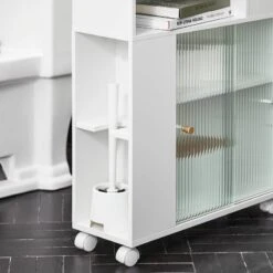 Armoire WC Roulante BZR117-W -Le Coin Bain Parfait Boutique 93a5353e8bf34a4884e7b24c430a55a2