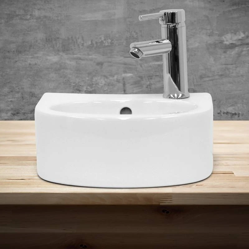 Vasque Forme Ovale 335x255x130 Mm Blanc 2 Vasque Forme Ovale 335x255x130 Mm Blanc – Image 2