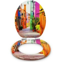 Premuim Abattant WC - Maisons Colorées -Le Coin Bain Parfait Boutique 9812bbc7801340999422f71e6d3c9b21