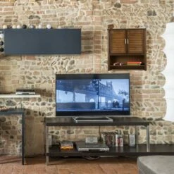 Armoire Suspendue LAMELL SDB Brun Foncé -Le Coin Bain Parfait Boutique 999e2f1f0aca44e38600fecbf3db4229