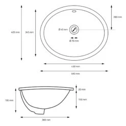 Lavabo Ovale 49x195x405 Cm Blanc -Le Coin Bain Parfait Boutique a10af273a76f414683b1a648951e3fa2
