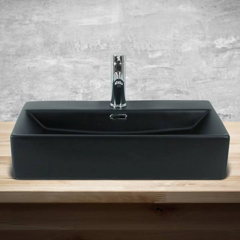 Vasque 600x365x130 Mm Noir 2 Vasque 600x365x130 Mm Noir – Image 2