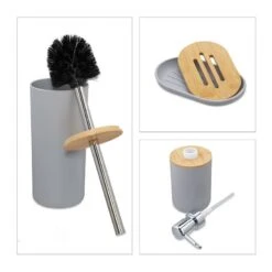 6 Accessoires Salle De Bain En Bambou -Le Coin Bain Parfait Boutique a5e4e66235f2483ea37be399e94769b2