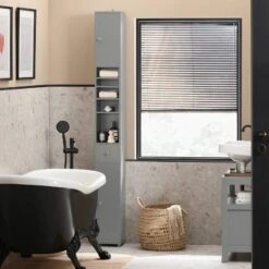 Meuble Colonne Salle De Bain BZR34-W -Le Coin Bain Parfait Boutique a744ab6a02a84c17988b8e429e839ca0