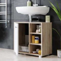 Meuble Sous-lavabo Perry Chêne/blanc -Le Coin Bain Parfait Boutique a98e38ae5caa4259ac78b4099d016af0