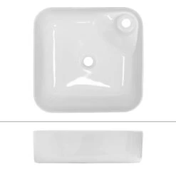 Vasque Carrée Ø435x125mm Blanc 10 Vasque Carrée Ø435x125mm Blanc -Le Coin Bain Parfait Boutique ababb28b1d744ab785383f3e7fb69aa4