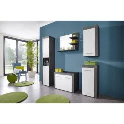 Meubles De Salle De Bains Set MiamiMaine -Le Coin Bain Parfait Boutique badezimmerset miami i 5 teilig weiss eiche rauchsilber dekor 4607172