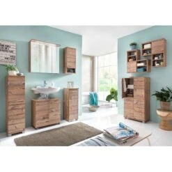Armoire Basse Welnezz -Le Coin Bain Parfait Boutique badzimmer set wellnezz 5 teilig silberfichte dekor 3779268 2