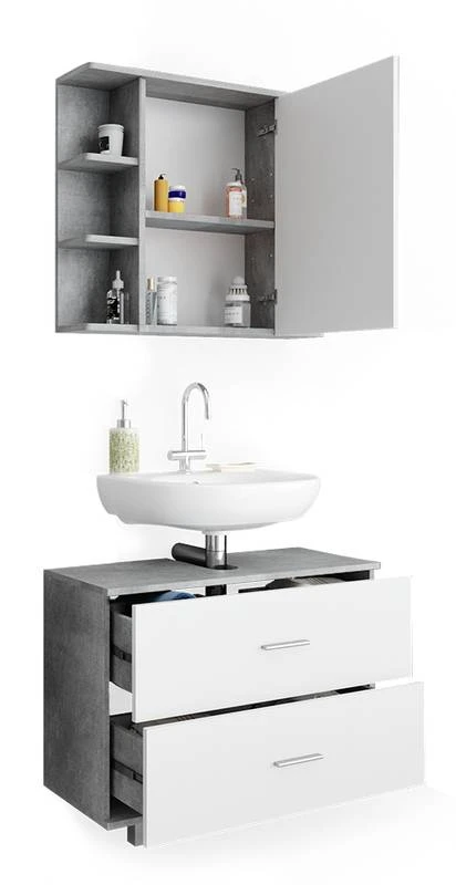 Salle De Bains Ilias Béton (2 éléments) 4 Salle De Bains Ilias Béton (2 éléments) – Image 4