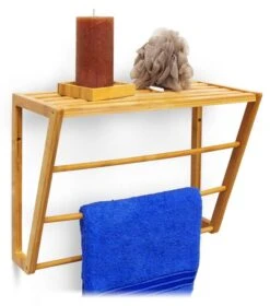 Porte-serviettes Mural à Fixer En Bambou