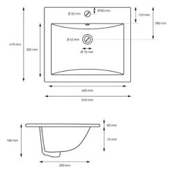 Vasque Rectangulaire 545x16x415 Cm Blanc -Le Coin Bain Parfait Boutique c924c8315a8745a1b5431017df4eeb16