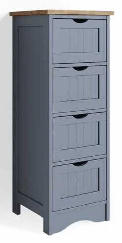 Chiffonnier Bianco Gris/chêne