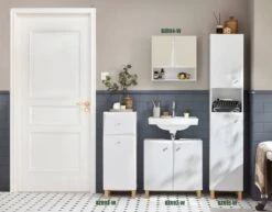 Armoire Salle De Bain BZR93-W -Le Coin Bain Parfait Boutique d3147750fb414f98b2ba38fec633b9ad 1
