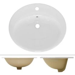 Lavabo Ovale 57x48,5x19,5 Cm Blanc -Le Coin Bain Parfait Boutique d44f97653886454d9e07e5fa07115a4d