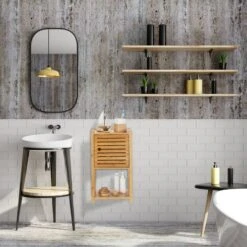 Etagère De Bain En Bambou, 3 étages -Le Coin Bain Parfait Boutique d4bdb49a59594b33a2937436334e88c6
