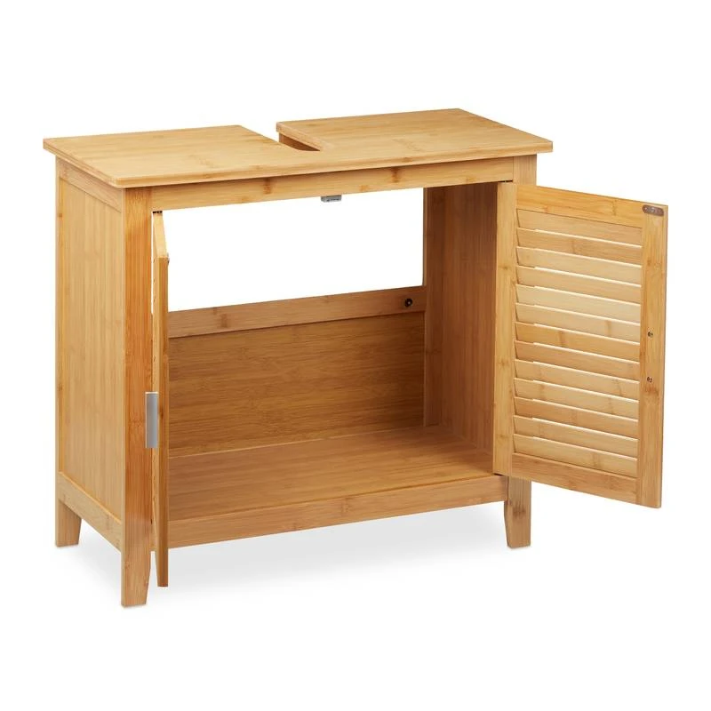 Armoire Dessous De Lavabo Bambou 6 Armoire Dessous De Lavabo Bambou – Image 6