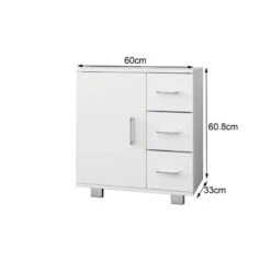 Meuble Sous-lavabo Blanc 60x608x33cm -Le Coin Bain Parfait Boutique dc72de5d27a8460ea1fdf363f4c0a4bc