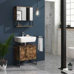 Meuble Sous-lavabo Fyrk Vieux Bois/noir -Le Coin Bain Parfait Boutique dd826d5884b24d9e81a2cae04dd3d96c