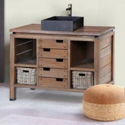 Harmonie - Meuble Sous Vasque En Teck Ma -Le Coin Bain Parfait Boutique e318f2c0ff02447489a1b5268f8aa562