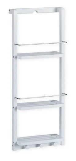 Étagère Douche Suspendue Bambou Blanc