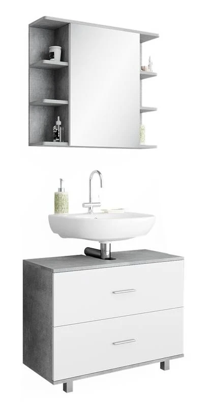 Salle De Bains Ilias Béton (2 éléments) 3 Salle De Bains Ilias Béton (2 éléments) – Image 3