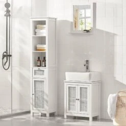 Meuble Colonne De Salle De Bain BZR36-W -Le Coin Bain Parfait Boutique eace325fb5c44b399daba115b131259e