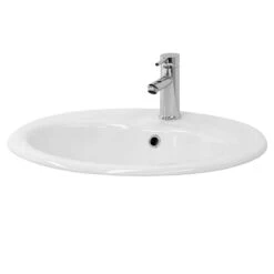 Lavabo Ovale 57x48,5x19,5 Cm Blanc