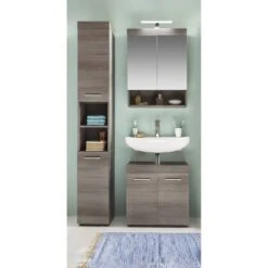 Colonne De Salle De Bain Runner -Le Coin Bain Parfait Boutique hochschrank runner by trendteam rauchsilber 5089208