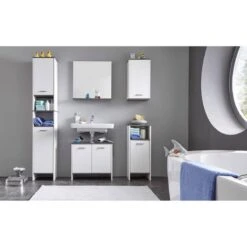 Colonne De Salle De Bain San Diego -Le Coin Bain Parfait Boutique hochschrank san diego matt weiss rauchsilber dekor 5205848