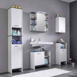 Colonne De Salle De Bain San Diego -Le Coin Bain Parfait Boutique hochschrank san diego matt weiss rauchsilber dekor 5205852
