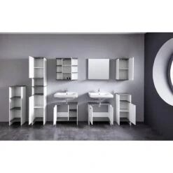 Colonne De Salle De Bain San Diego -Le Coin Bain Parfait Boutique hochschrank san diego matt weiss rauchsilber dekor 5205864