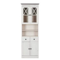 Armoire Haute Senna I -Le Coin Bain Parfait Boutique hochschrank senna ii kiefer massiv weiss havanna 299547
