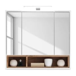Armoire De Toilette Guardo -Le Coin Bain Parfait Boutique spiegelschrank guardo inkl beleuchtung weiss wildeiche dekor 4438908