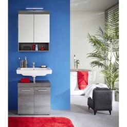 Armoire De Toilette Runner -Le Coin Bain Parfait Boutique spiegelschrank runner by trendteam rauchsilber 5089292