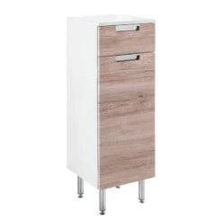Armoire Basse Romana -Le Coin Bain Parfait Boutique unterschrank romana hochglanz weiss eiche dekor 3328357