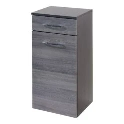 Armoire Basse Florida -Le Coin Bain Parfait Boutique unterschrank strahan graphitgrau eiche rauchsilber 2681698