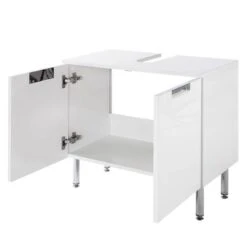 Meuble Sous Vasque Romana -Le Coin Bain Parfait Boutique waschbeckenunterschrank romana hochglanz weiss 4560472