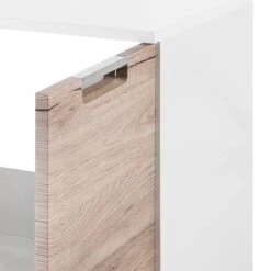 Meuble Sous Vasque Romana -Le Coin Bain Parfait Boutique waschbeckenunterschrank romana hochglanz weiss eiche dekor 3328389